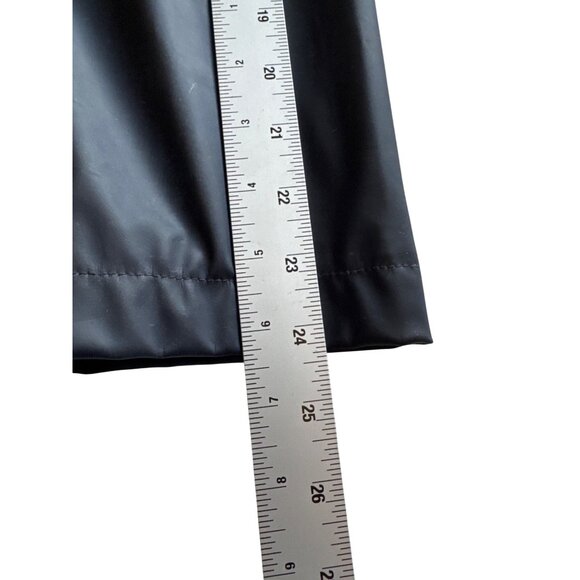 Lands End Hooded Rain Jacket Womens M 10-12 Rubberized Waterproof Green Lining - Picture 11 of 11